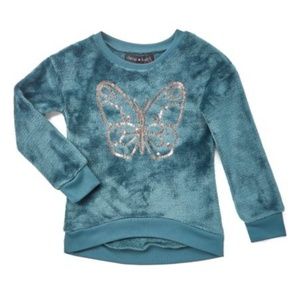 Butterfly long sleeve shirt fleece sweatshirt M 10